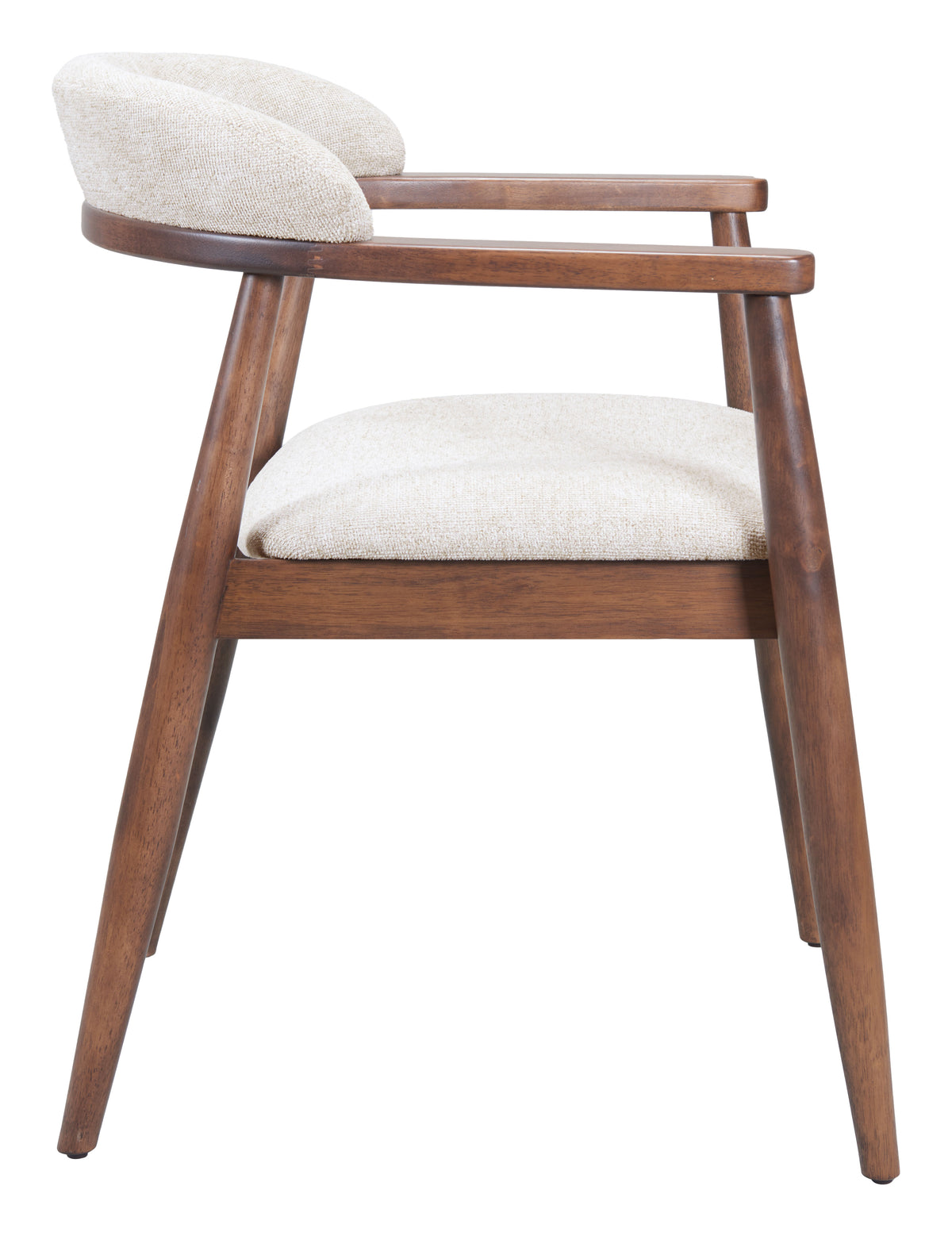 Goka Beige & Walnut Dining Chair