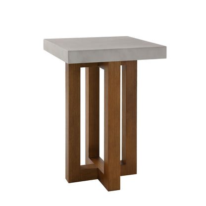 Keven Walnut Synthetic Wood End Table