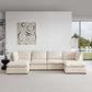 Modern Modular U-Shape Dual Chaise Sofa Sectional 129'