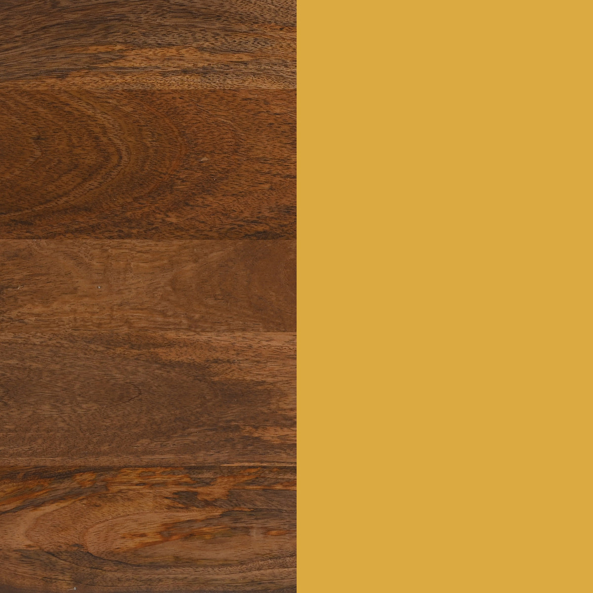 Tornos Side Table in Walnut & Yellow