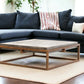 Square Concrete Top Metal Frame Coffee Table 44"