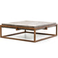 Square Concrete Top Metal Frame Coffee Table 44"
