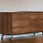 MCM Solid Wood Six-Drawer Double Dresser 51"