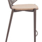 Silues Taupe & Brown Counter Stool (Set of 2)