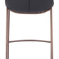 Magnus Barstool (Set of 2) in Black & Walnut