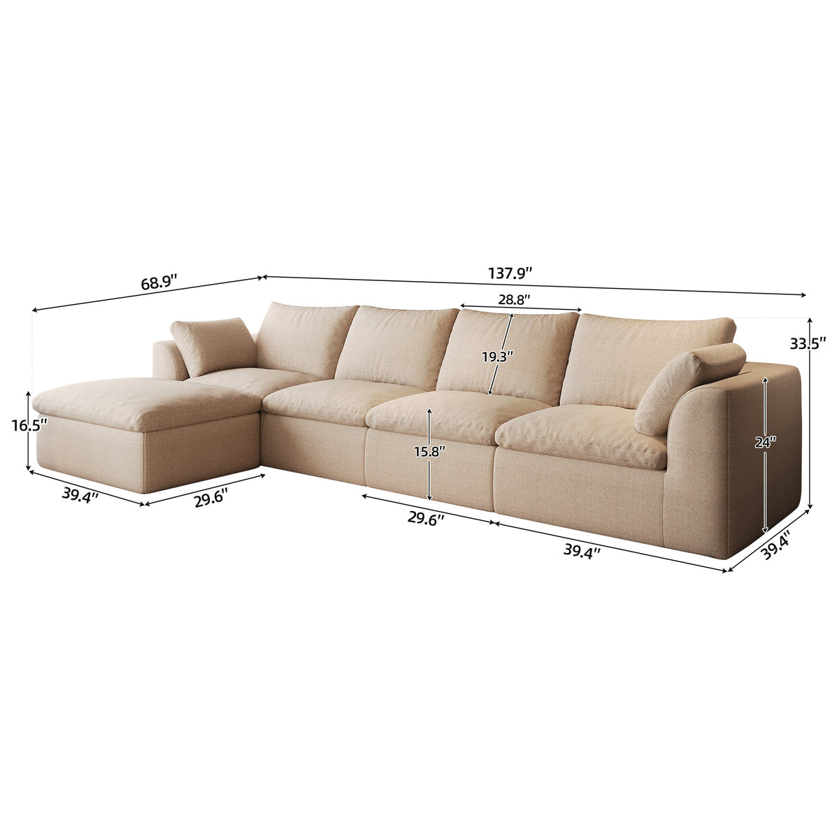 Pelham Cloud Modular Sectional