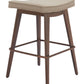 Divat Beige & Walnut Counter Stool (Set of 2)