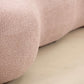 Modern Boucle Fabric Curved Sofa 94'