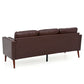 MCM Faux Leather Sofa 77'