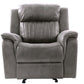 Ellison Slate Blue Faux Leather Reclining Loveseat & Recliner Set