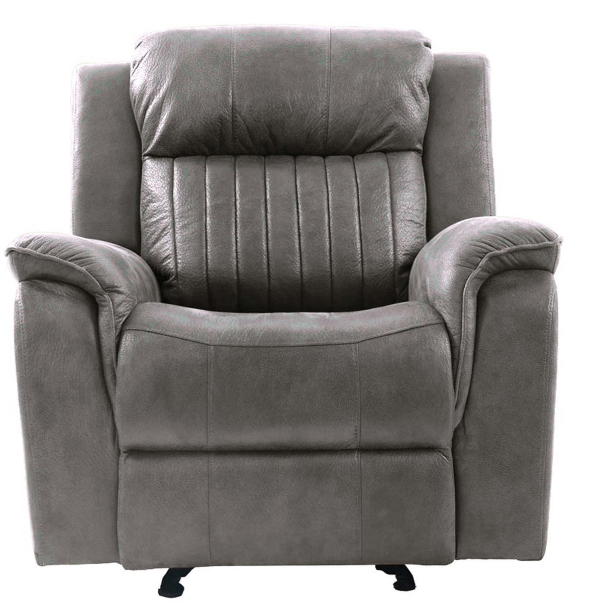 Ellison Slate Blue Faux Leather Reclining Loveseat & Recliner Set