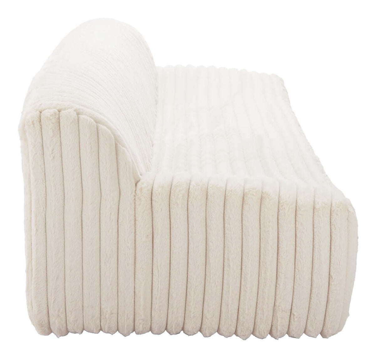 Osterbro Modern Channel Tufted Fabric Sofa, White/Cream 88" - Revel Sofa 