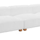 Tayte White Corduroy Deep Seated Modular Sofa 150'