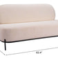 Arendal Modern Armless Sofa Loveseat in Vanilla Sherpa Upholstery 64" - Revel Sofa 