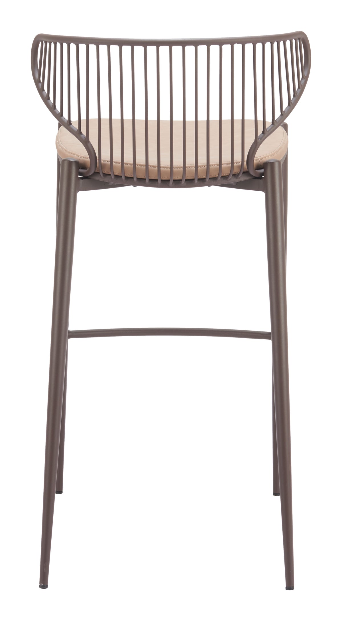 Silues Taupe & Brown Barstool (Set of 2)
