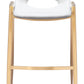 Desi Barstool (Set of 2) in White & Gold
