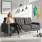 Noemi Tufted Fabric Sofa