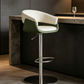 Denby bar stool in green and white faux leather