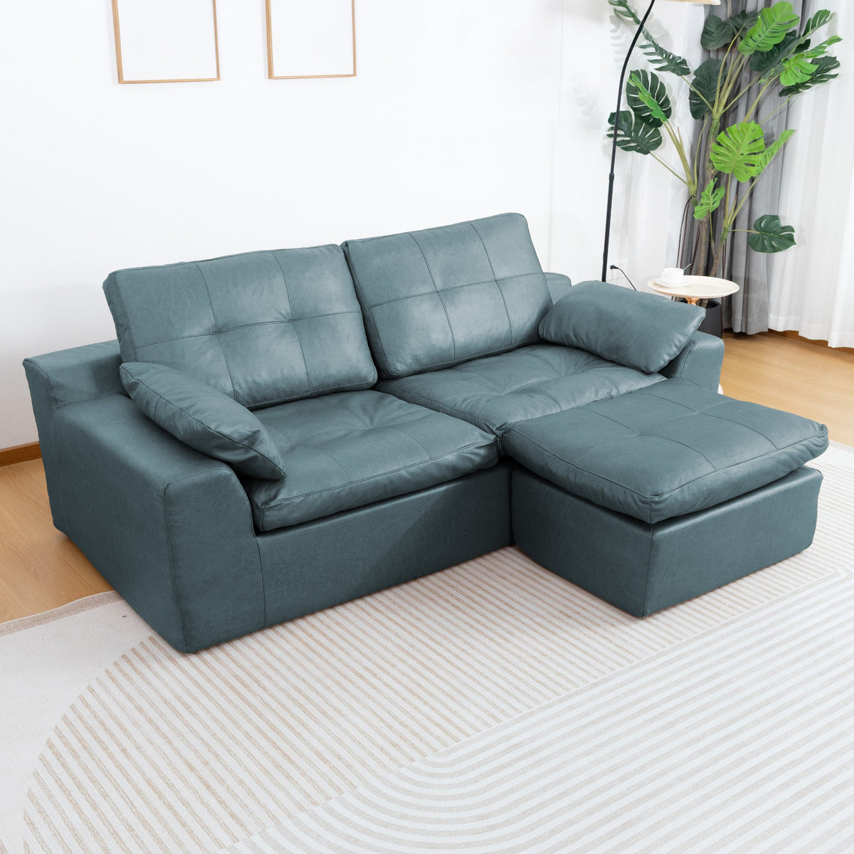Delano Faux Leather Sectional Sofa