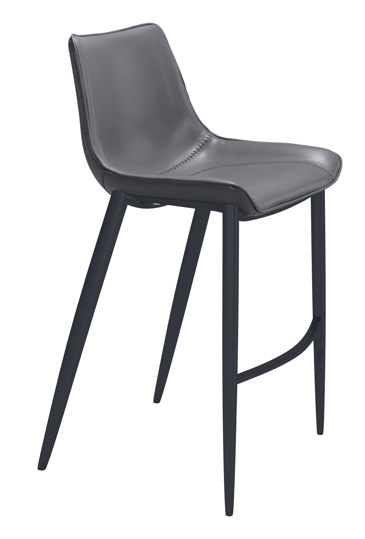 Magnus Barstool (Set of 2) in Dark Gray & Black