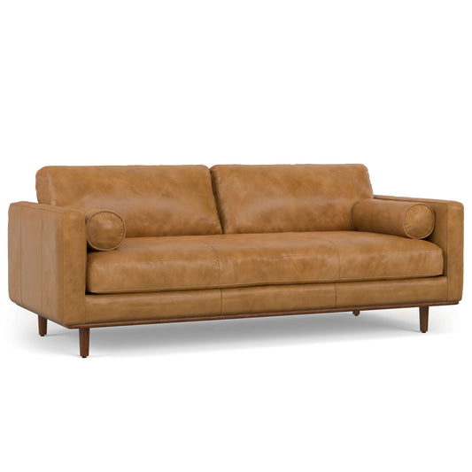 Morrison MCM Leather Sofa 89' (2 Colors)