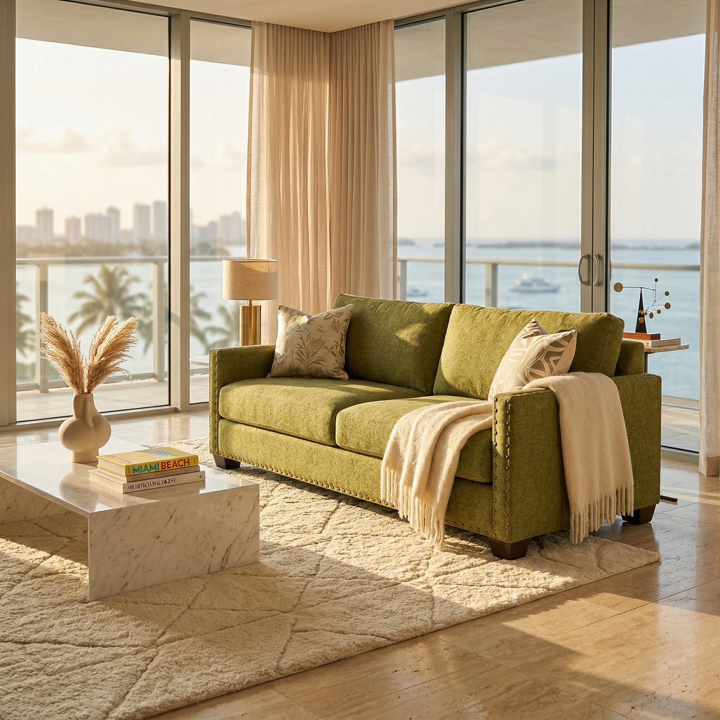 Damon American-Made Sofa – 92" Custom-Fabric Sofa - Notion Appletini - Fabric (2)