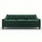 Berlin Classic Sofa – 87" American-Made 3-Seat Sofa - Velvet Antique Kelly Green - Velvet (9)
