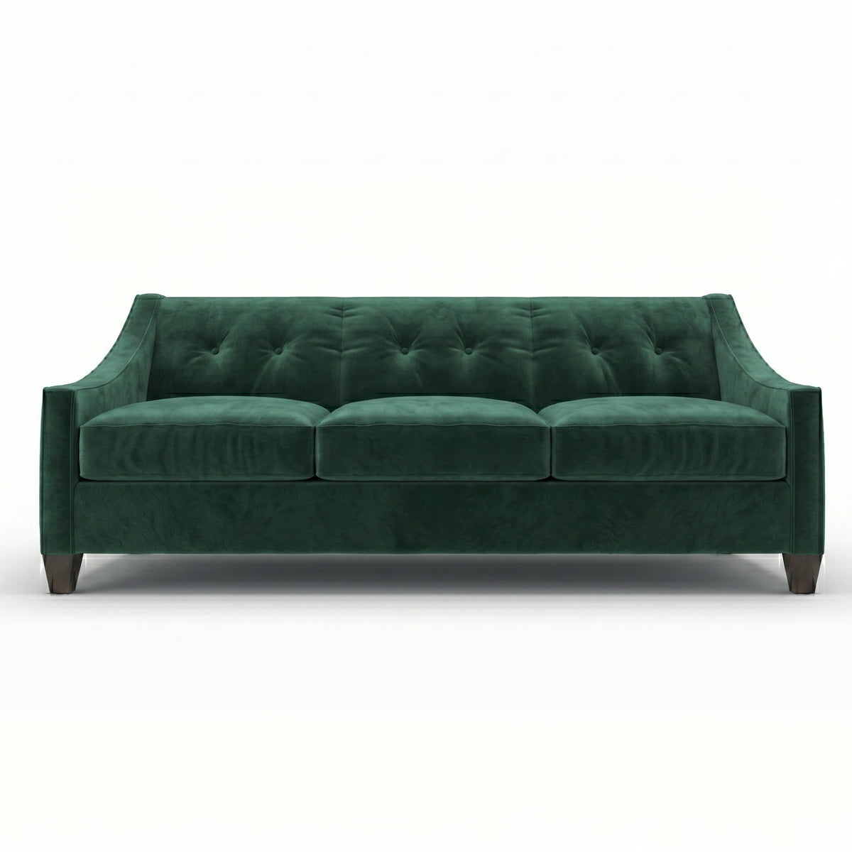Berlin Classic Sofa – 87" American-Made 3-Seat Sofa - Velvet Antique Kelly Green - Velvet (9)