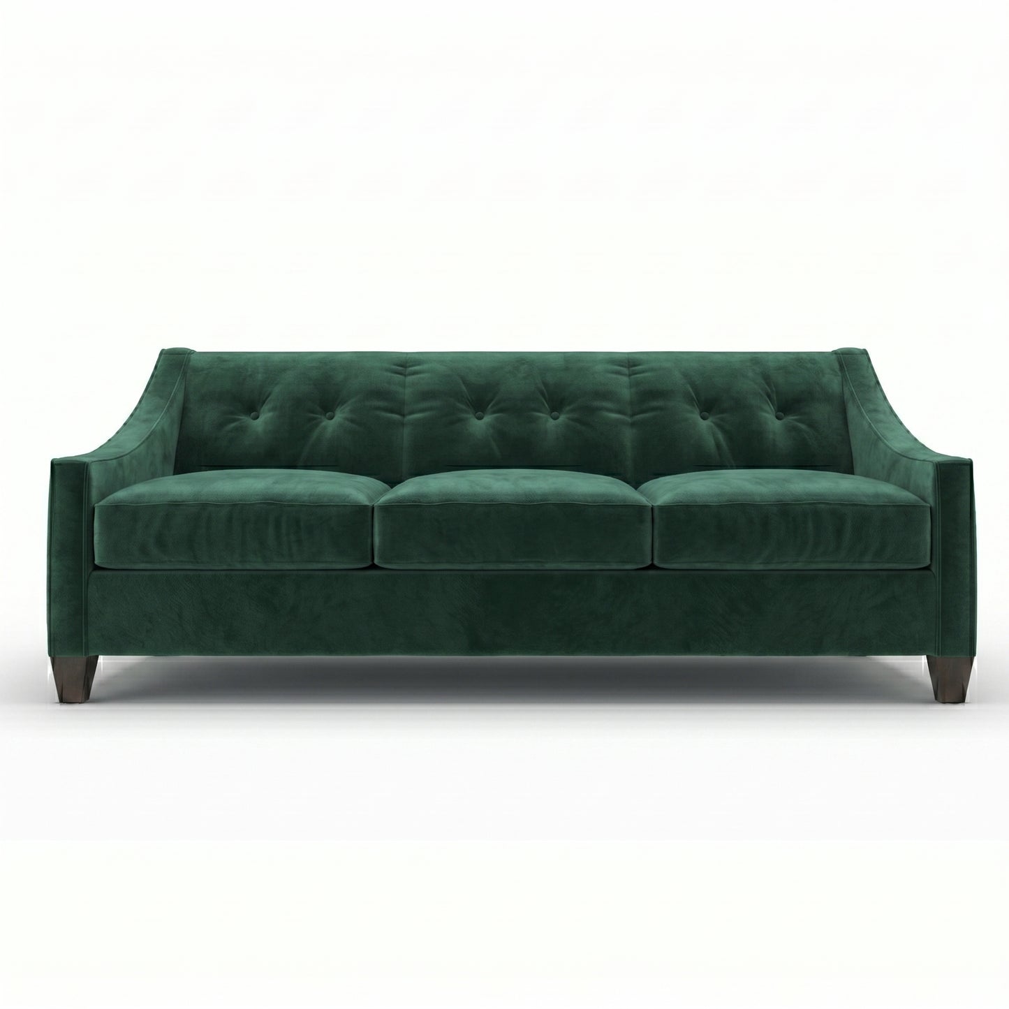 Berlin Classic Sofa – 87" American-Made 3-Seat Sofa - Velvet Antique Kelly Green - Velvet (9)