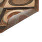 Leyden Rectangular Multicolor Chenille Area Rug 5x8 edge detailing, showcasing retro patterns and soft texture.
