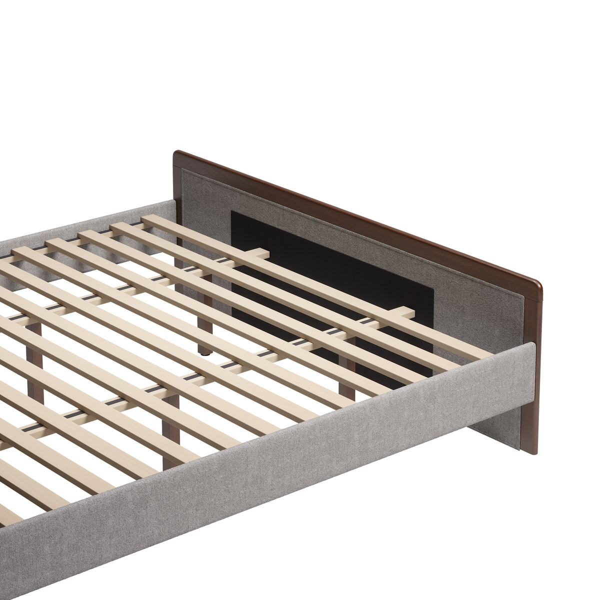 Somune Gray & Walnut King Bed