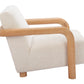 Subliem Cotton White Accent Chair