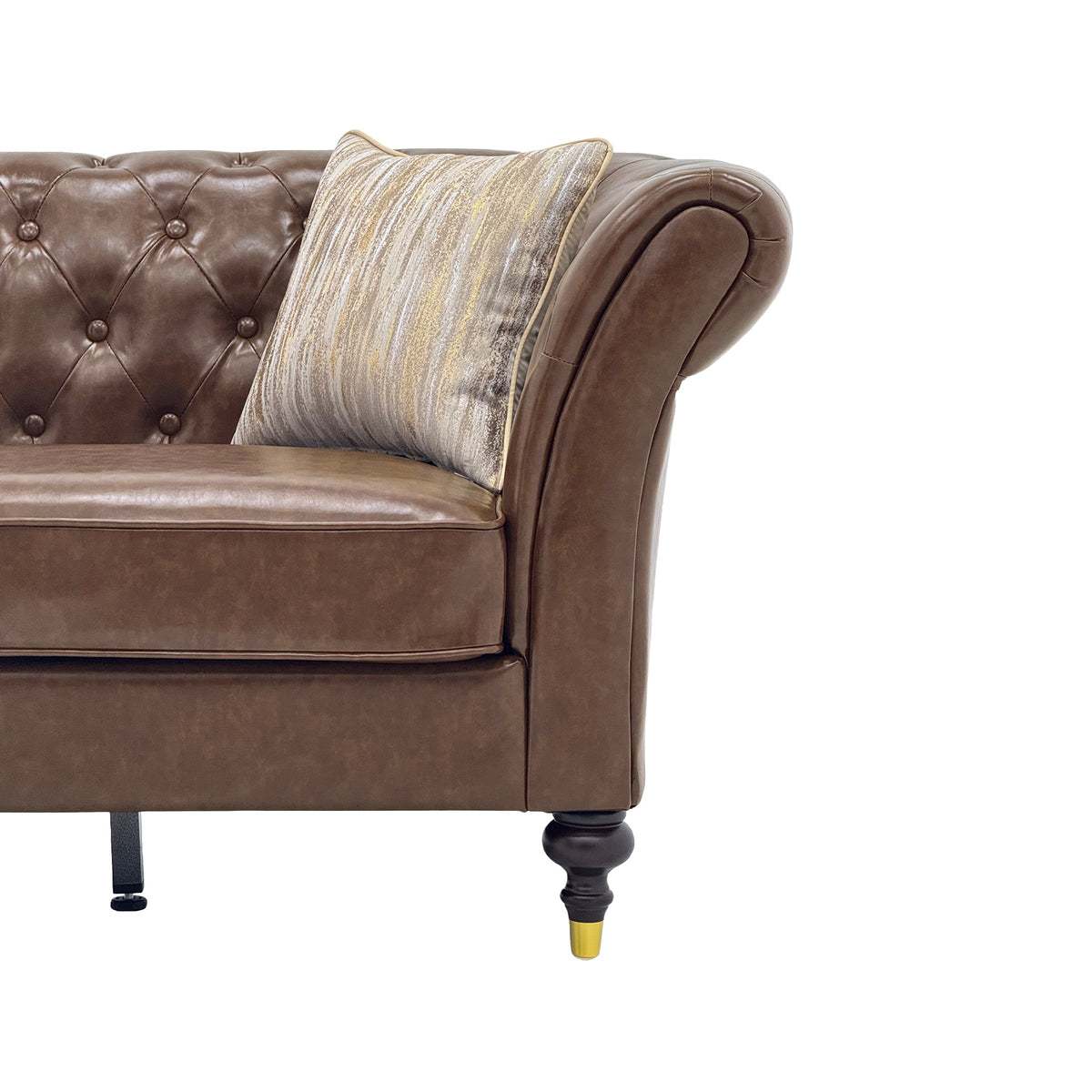 Barrington Faux Leather Chesterfield Sofa