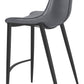 Magnus Counter Stool (Set of 2) in Dark Gray & Black
