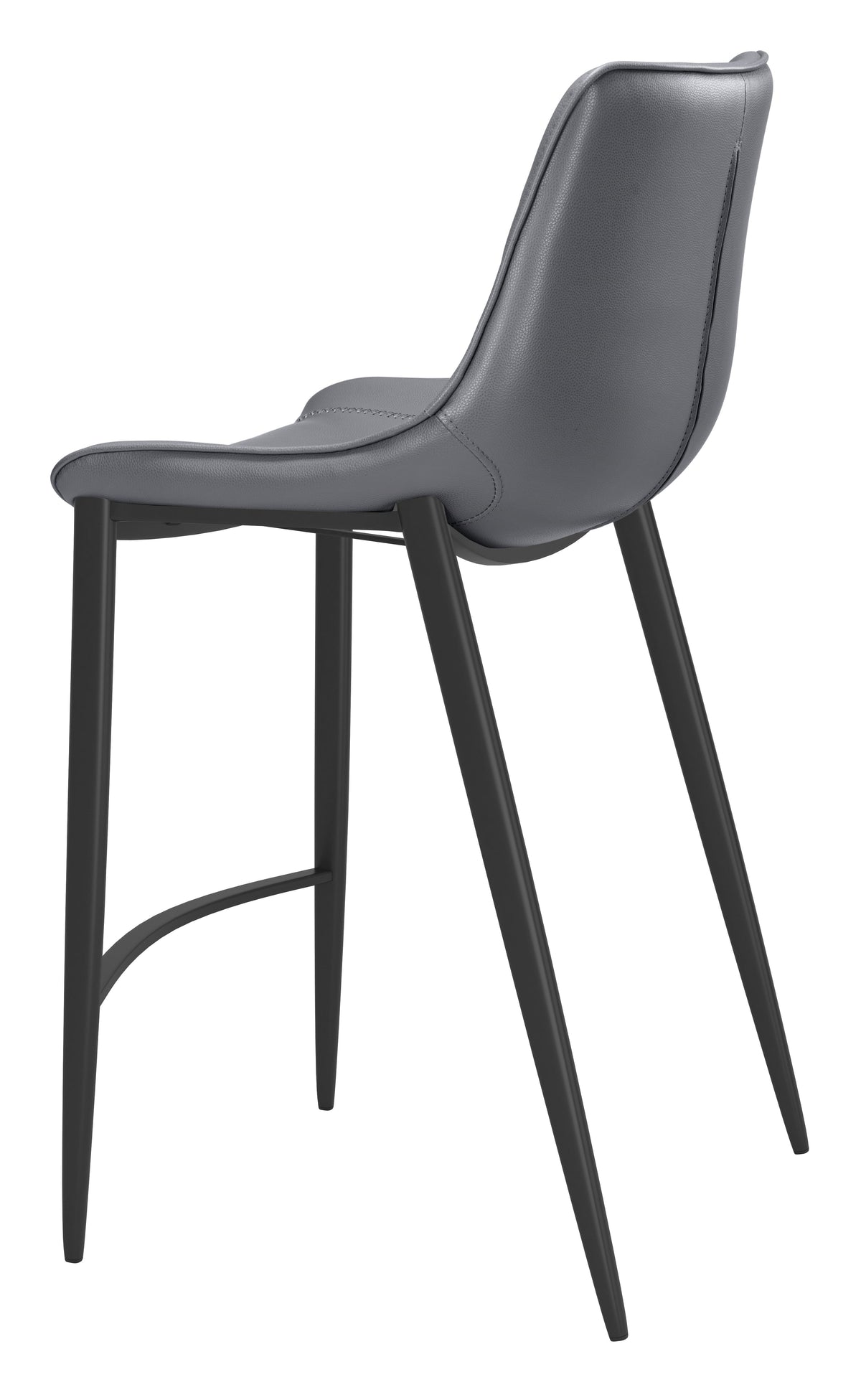 Magnus Counter Stool (Set of 2) in Dark Gray & Black