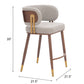Brew Beige & Walnut Counter Stool