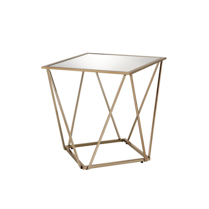 Fogya Champagne Metal End Table