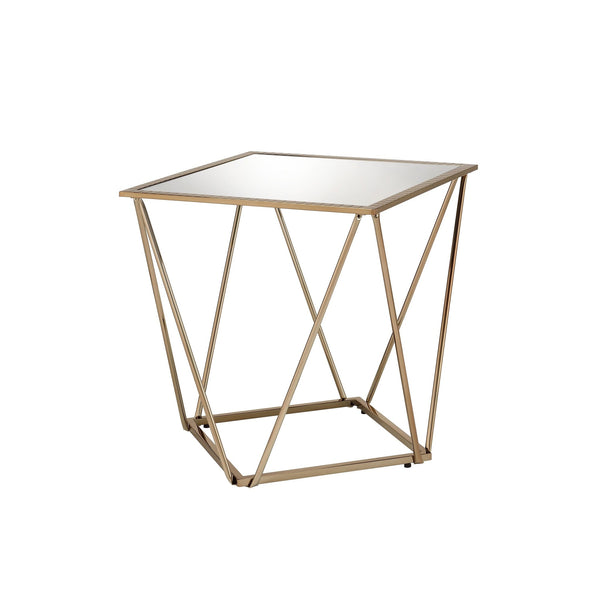 Fogya Champagne Metal End Table