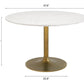 Ithaca White & Gold Dining Table