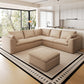 Pelham Cloud Modular Sectional in Khaki, 108.3" V-Shape with Ottoman