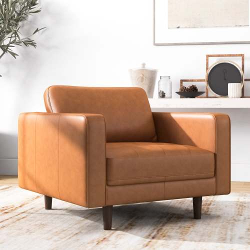 Catherine MCM Leather Lounge Chair