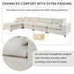 Modular Cloud Sofa Sectional w/ Ottoman 176' (2 Colors)