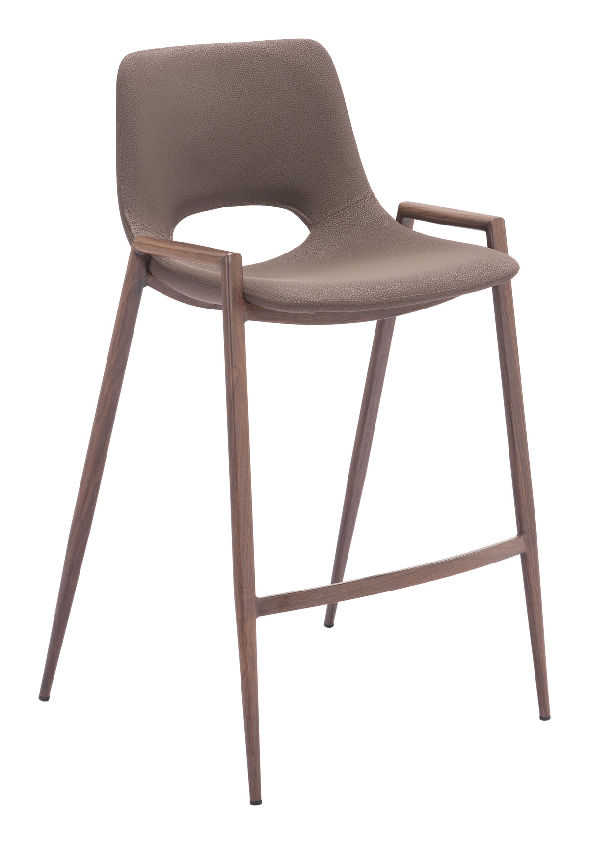 Desi Counter Stool (Set of 2) in Brown & Walnut
