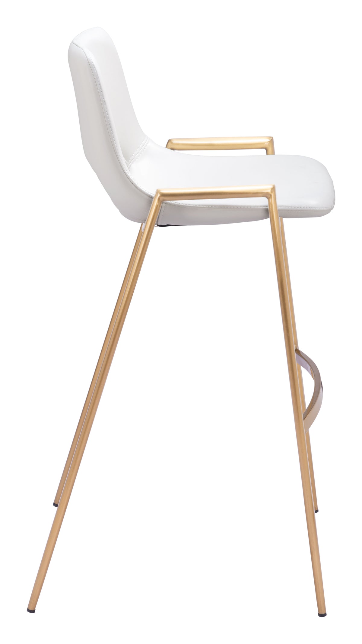 Desi Barstool (Set of 2) in White & Gold