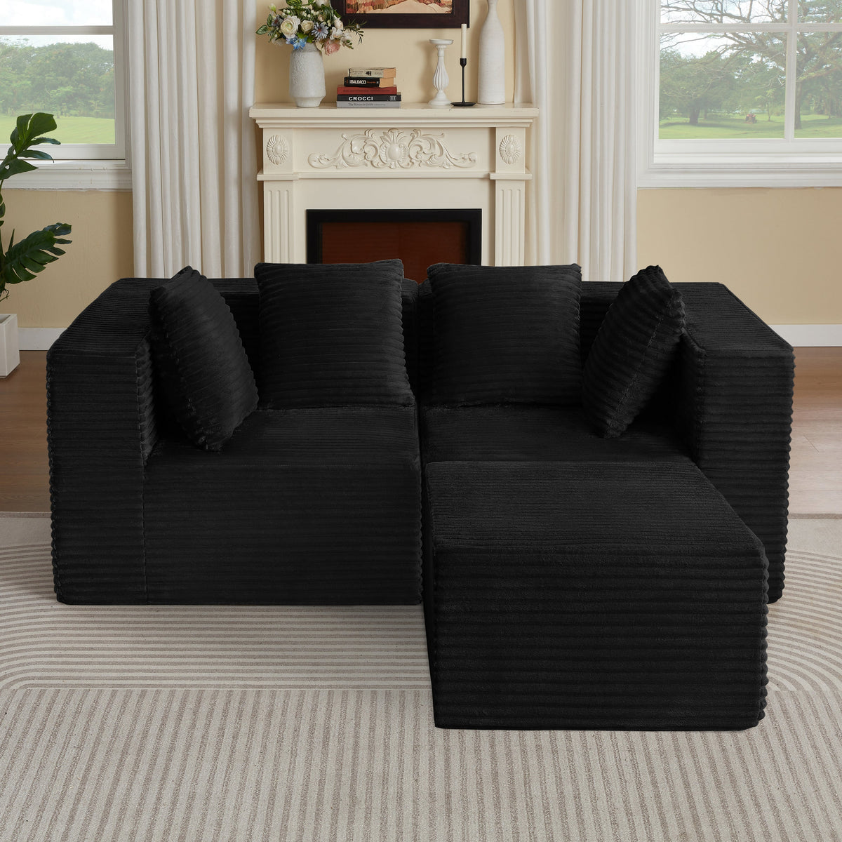 Abernathy 3-Seat Black