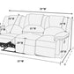Brennan Black Bonded Leather Reclining Sofa