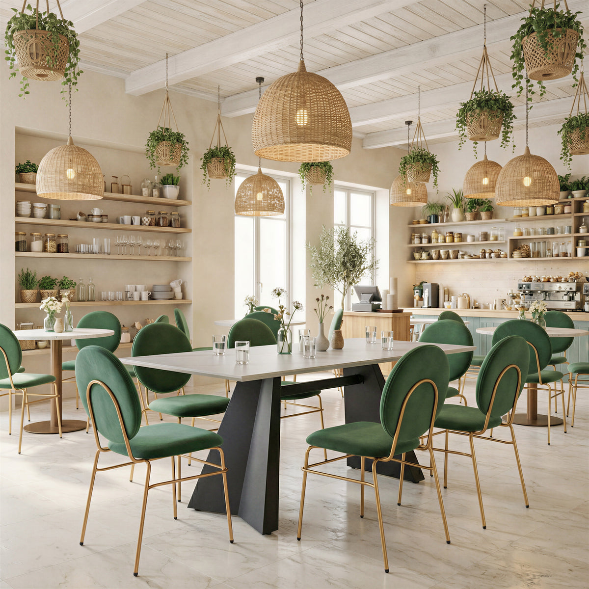 Inky White Dining Table
