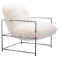 Pelut White Accent Chair