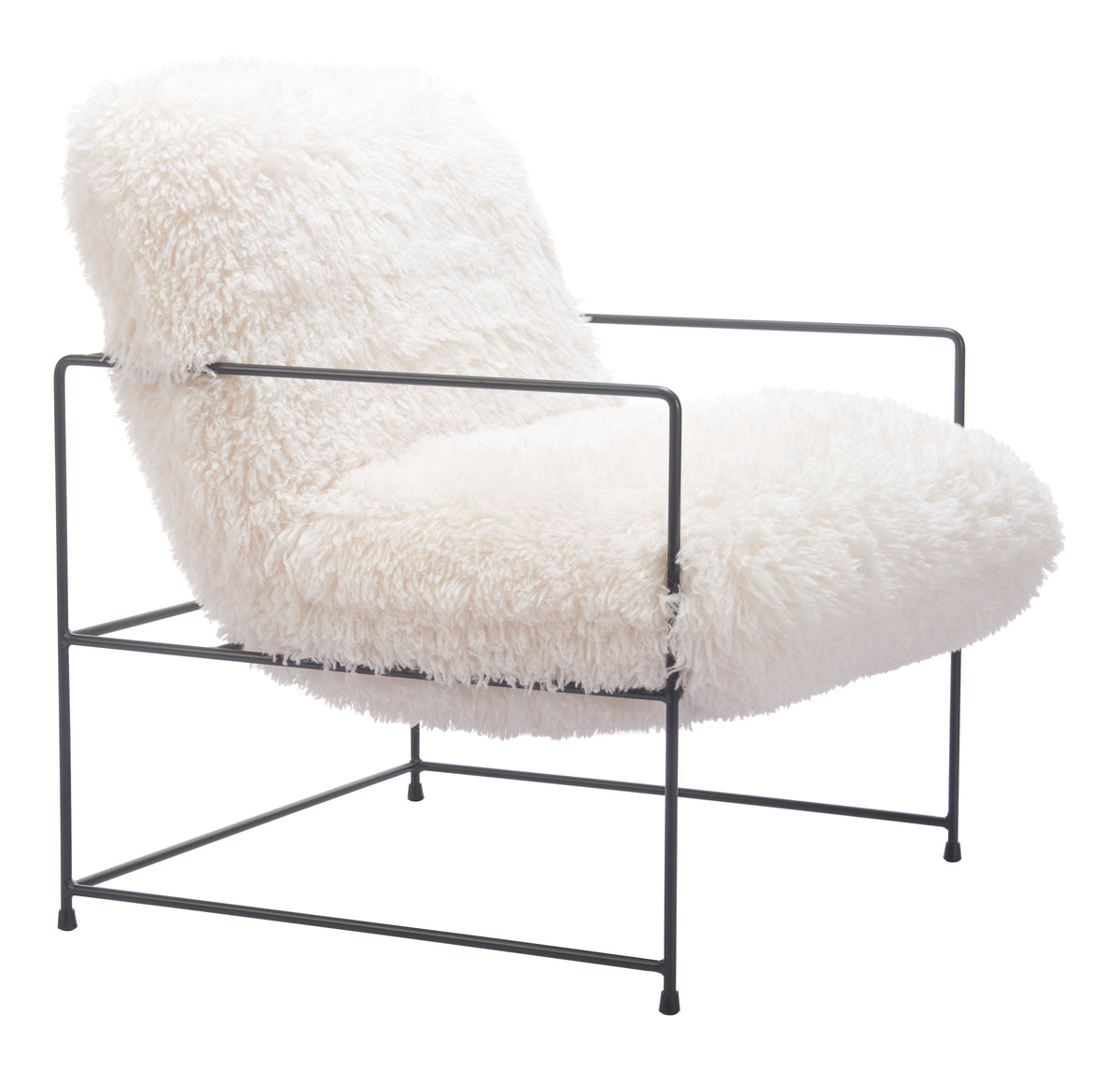 Pelut White Accent Chair