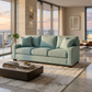Clifford 2-Arm Sofa – Handcrafted in the USA, Custom Fabric Options - Leslie Robins Egg - Fabric (10)